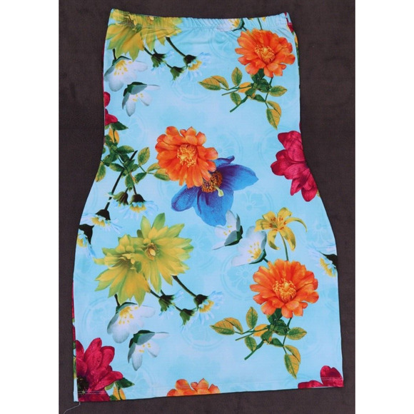 Uncivilized Forever Your Style Strapless Dress Womans Size Large Floral - Picture 1 of 10